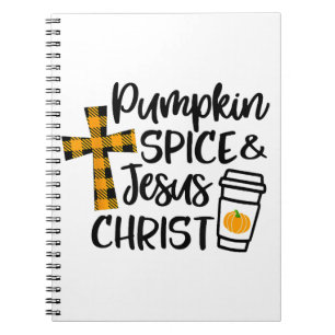 Hello Fall Pumpkin Spice & Jesus Christ Fall Chris Notebook
