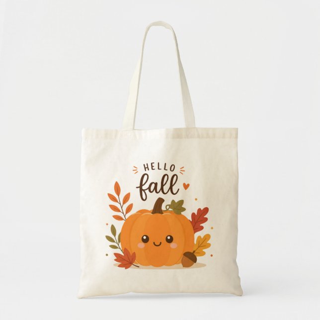 Hello Fall Tote Bag (Front)