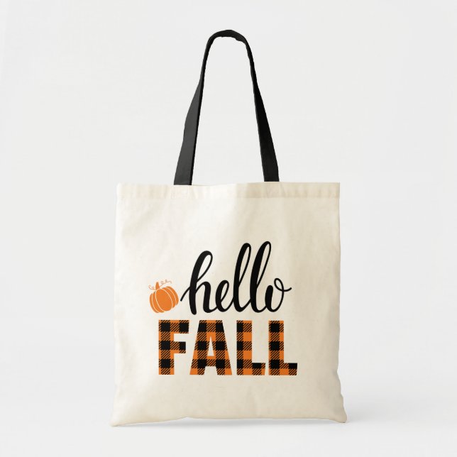 Hello Fall Tote Bag (Front)