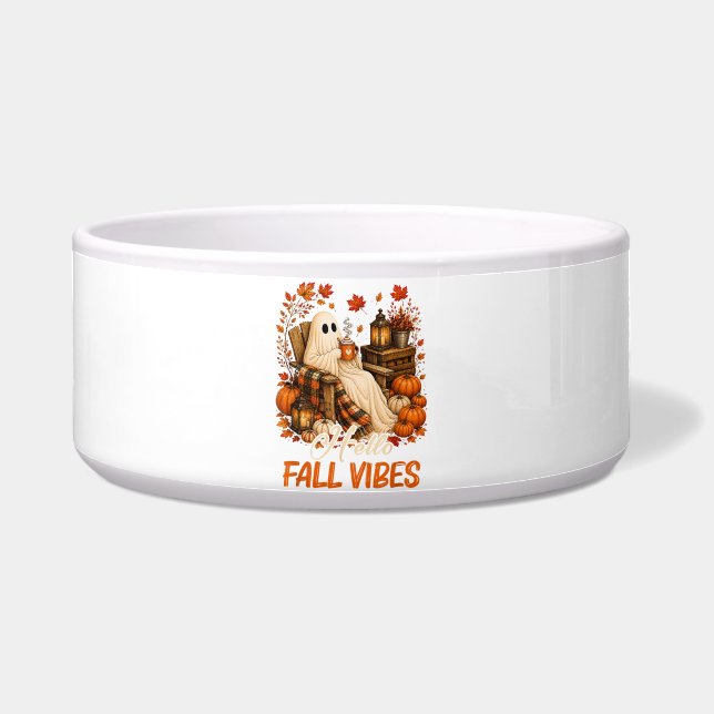 Hello Fall Vibes Ghost Cute Autumn Pumpkin (Front)
