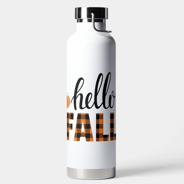 Hello Fall Water Bottle (Left)