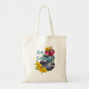 Hello Fall with Pumpkins Tote Bag