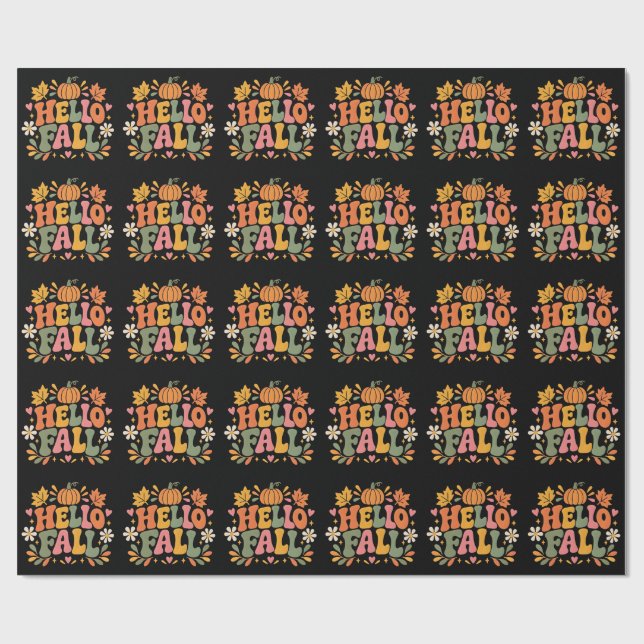 Hello Fall Wrapping Paper (Flat)