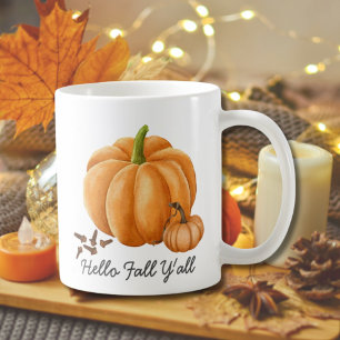 Hello Fall Y'all Pumpkin Spice Cosy Autumn Coffee Mug