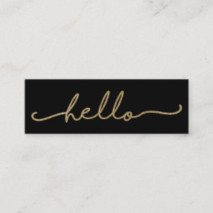 Hello Faux Foil Business Card