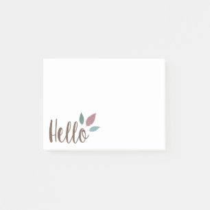 Hello feather sweet boho post it notes
