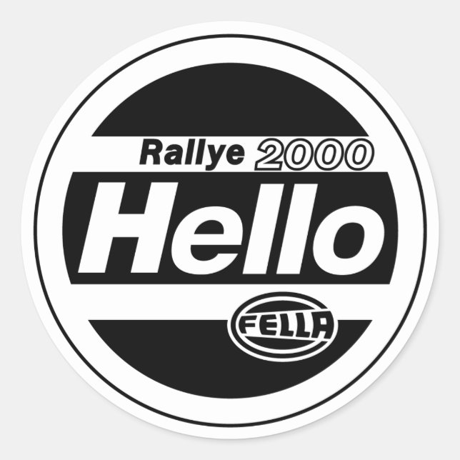Hello Fella Rally Lights Classic Round Sticker (Front)