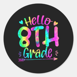 Hello Fifth 5th Grade Back To School Teachers Kids Classic Round Sticker