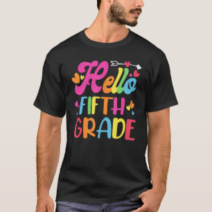 Hello Fifth 5th Grade Cute Back to School 5th Grad T-Shirt