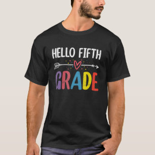 Hello Fifth Grade 4th First Day Of School Boys Gir T-Shirt