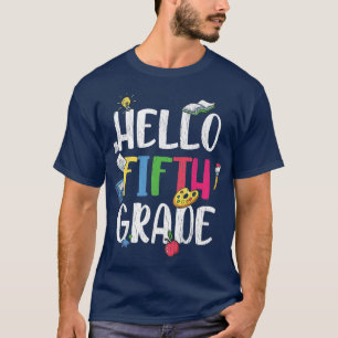Hello Fifth Grade Back To School Matching Teacher T-Shirt