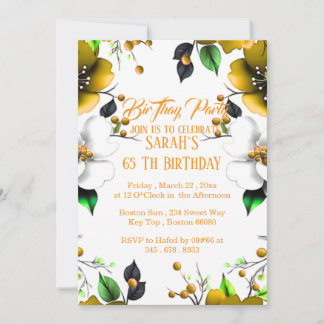 Hello Fifty 50th Birthday Invitation Template, Wi