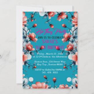 Hello Fifty 50th Birthday Invitation Template, Wi