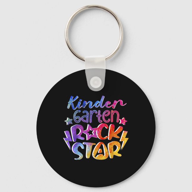 Hello First Day Of Kindergarten Super Star Cl Of 2 Key Ring (Front)