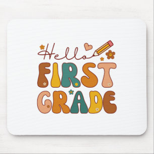 Hello First Grade 1st Grade Back To School Teacher Mouse Pad
