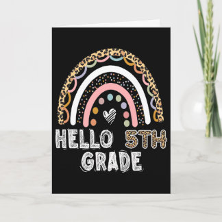 Hello First Grade 1st Grade Byck To School Card