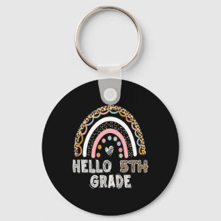 Hello First Grade 1st Grade Byck To School Key Ring