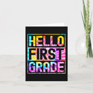Hello First Grade Back to School 1st Grade Teacher Card