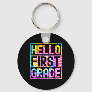 Hello First Grade Back to School 1st Grade Teacher Key Ring