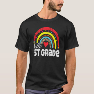 Hello First Grade Back To School 1st Grade Teacher T-Shirt