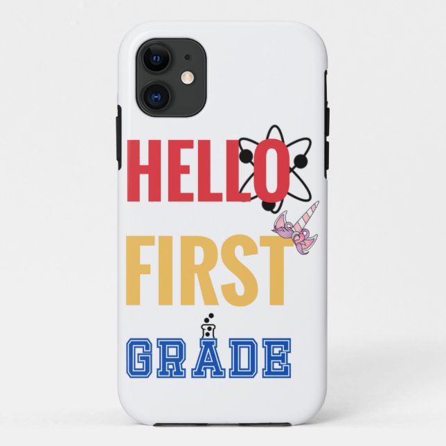 Hello First Grade| Best gift for 1st grade student Case-Mate iPhone Case (Back)