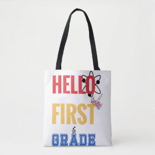 Hello First Grade  Best gift for 1st grade student Tote Bag