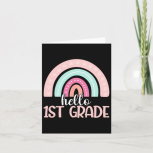 Hello First Grade Byck To School 1st Grade Teacher Card