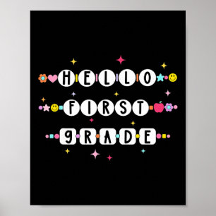 Hello First Grade Friendship Bracelets Back To Sch Poster