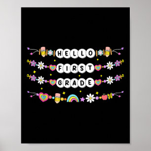 Hello First Grade Friendship Bracelets Back To Sch Poster