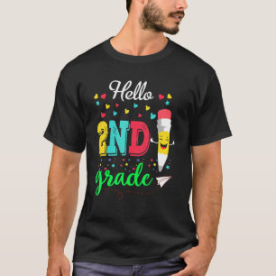 Hello First Grade Happy First Day Of School Lovely T-Shirt