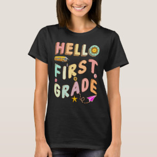Hello First Grade History Teacher Cute Esl Teache T-Shirt
