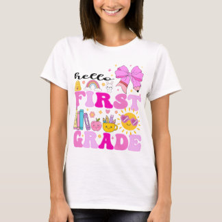 Hello First Grade, Preppy Back to School T-Shirt
