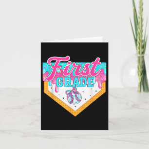 Hello First Grade Sweet Drip Ice Cream First Day O Card