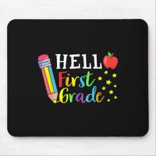 Hello First Grade Teacher Student Back To School 1 Mouse Pad
