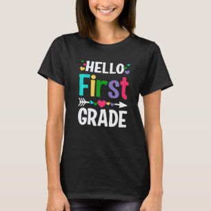 Hello First Grade Teacher Student Back To School 1 T-Shirt