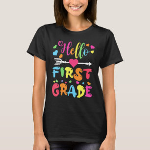 Hello First Grade Team 1st Grade Back To School Te T-Shirt