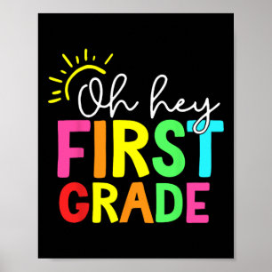 Hello First Grade Team 1st Grade Byck To School Te Poster