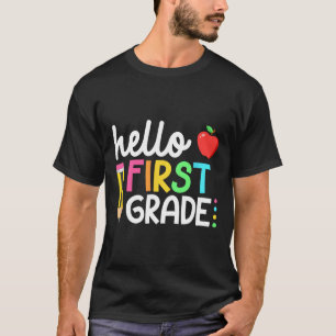 Hello First Grade Team 1st Grade Byck To School Te T-Shirt