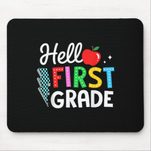 Hello First Grade Team Back To School Tee Teacher Mouse Pad