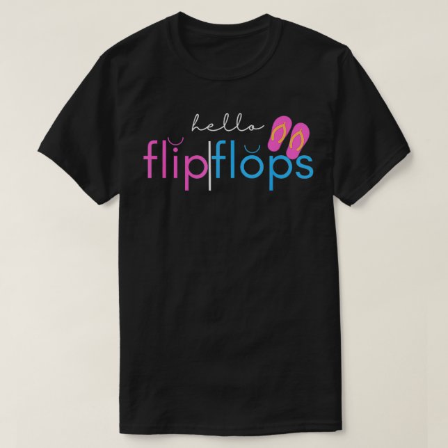 Hello Flip Flops Reading Teacher Summer Spring Bre T-Shirt (Design Front)