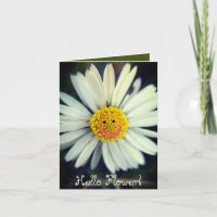 Hello Flower Customisable blank card