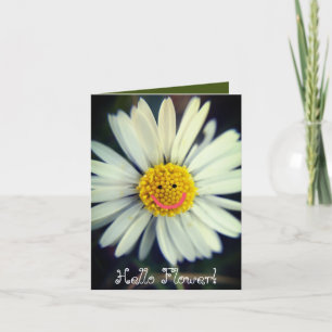 Hello Flower Customisable blank card
