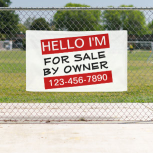 Hello For Sale By Owner House Sale Banner