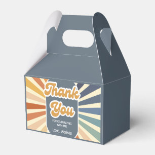 Hello Forty Retro Sun Groovy Wave Birthday Favour Box