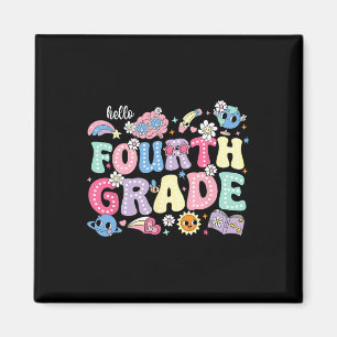 Hello Fourth 4th Grade Back To School Teacher Kids Magnet