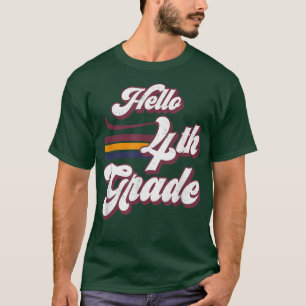 Hello Fourth Grade Back To School 1st Day Vintage T-Shirt
