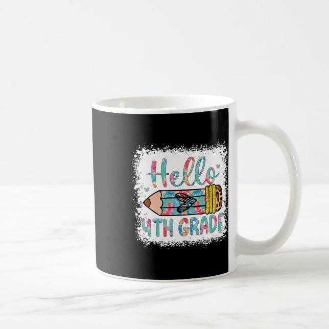 Hello Fourth Grade Back To School 4th Grade Studen Coffee Mug (Right)