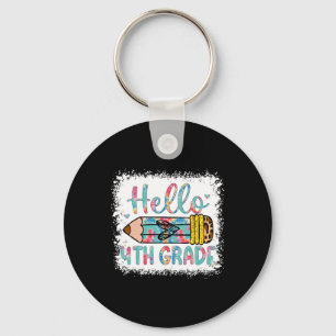 Hello Fourth Grade Back To School 4th Grade Studen Key Ring