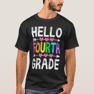 Hello Fourth Grade Back To School Men Women Boy T-Shirt