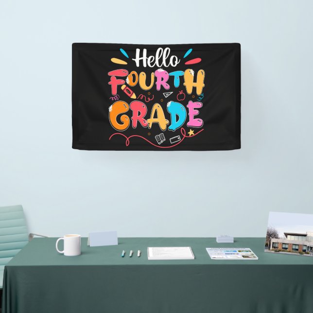 Hello Fourth Grade Banner (Tradeshow)